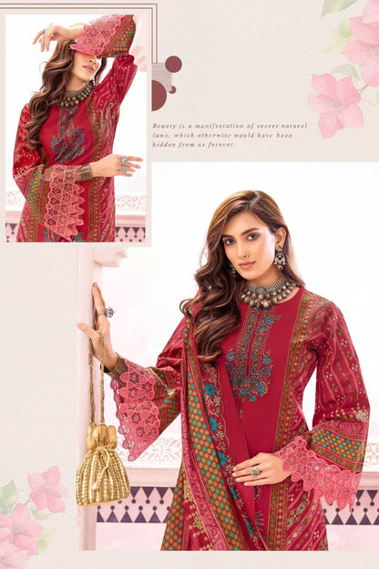 Noor-E-Zahra | Lawn Cotton Pakistani Suit Set