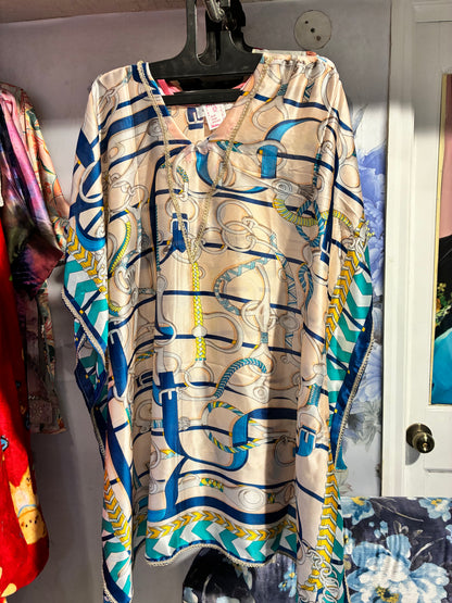 Ivory Vrsace Satin Kaftan Top