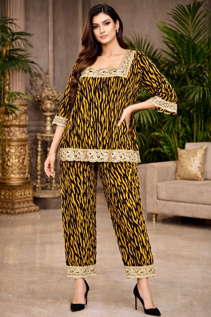 Tiger Luxe Lace Co-ord Set