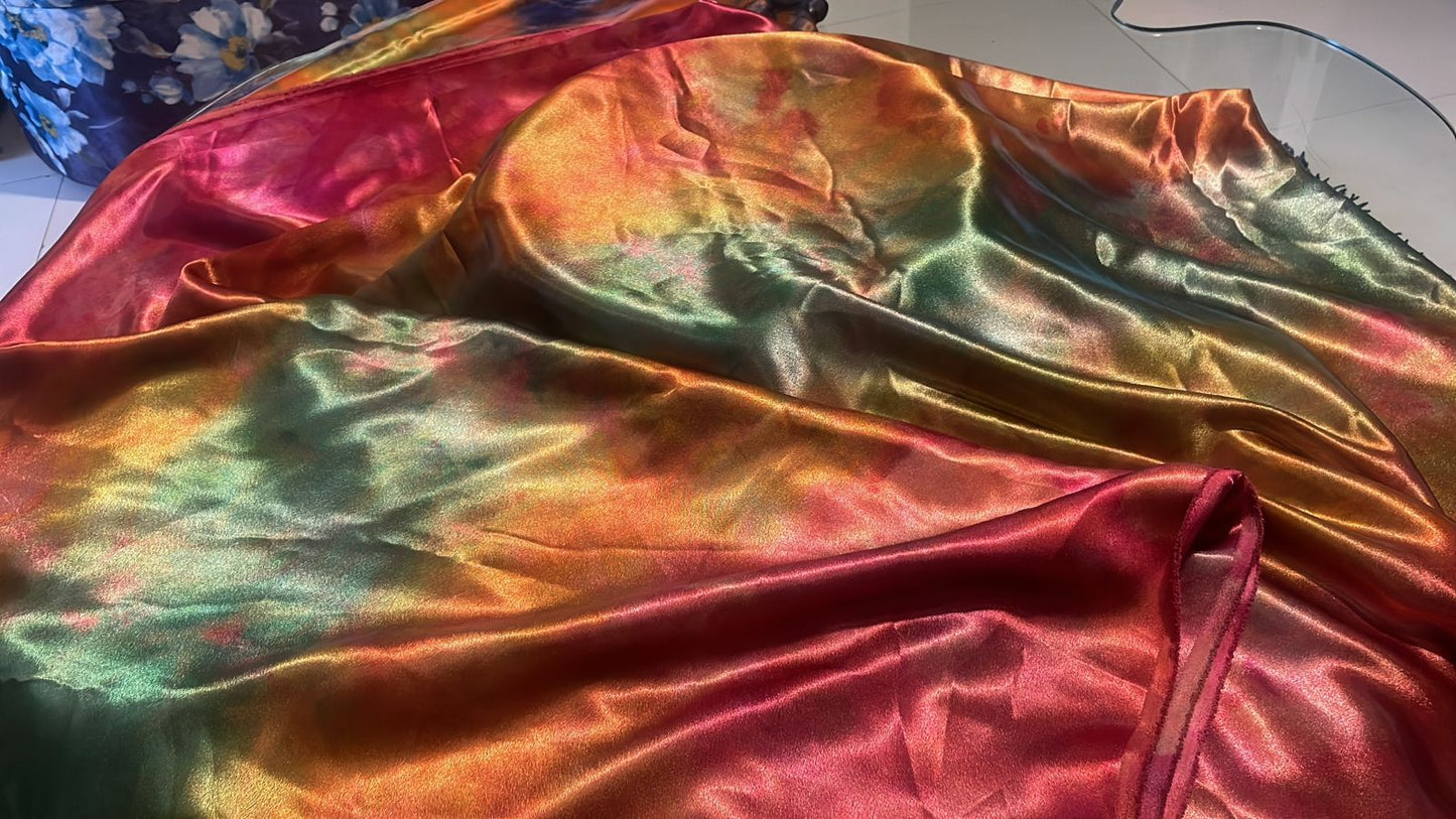 Prism Luxe Satin Saree