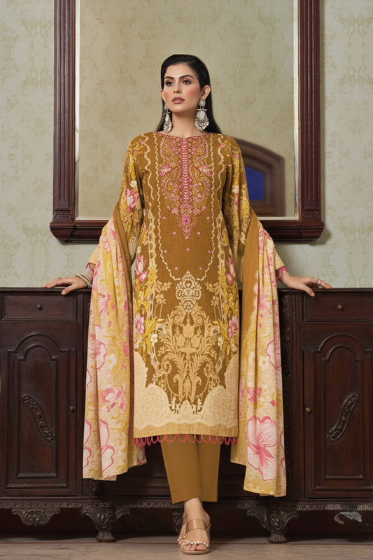 Noor Sand Bloom | Lawn Cotton Embroidered Pakistani Suit Set