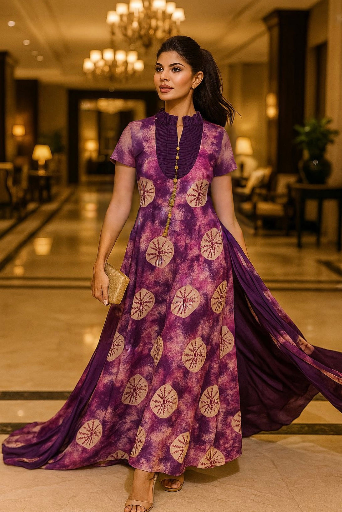 Royal Amethyst Trail Gown