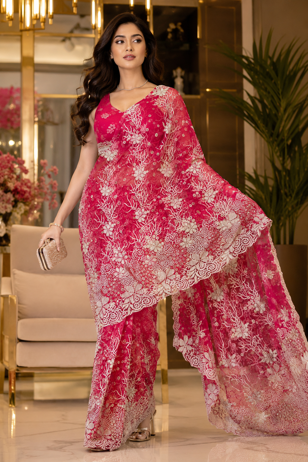 Barbie Veil Net Saree