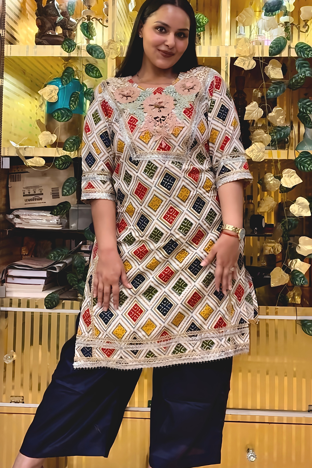 Ivory Mosaic Kurta Set