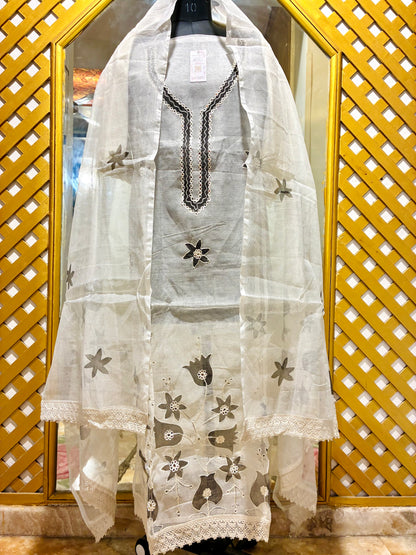 Tulip Ivory Kota Doria Suit Set