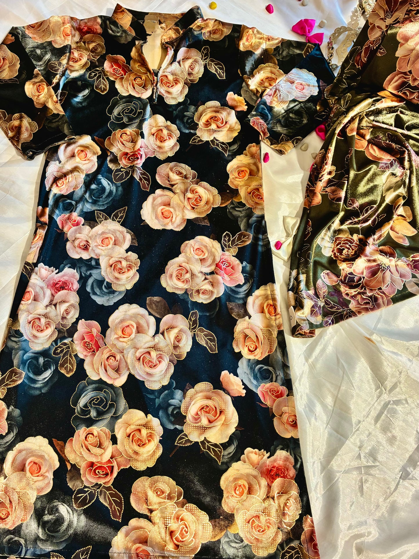 Midnight Rose Velvet Kurta Set