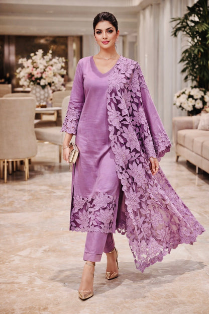 Gulbaagh Cutwork Mulmul Suit Set