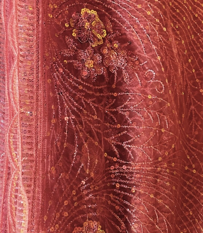 Sequenced Luxe Net Saree