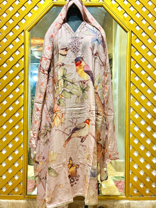Birdsong Garden Mulmul Suit Set