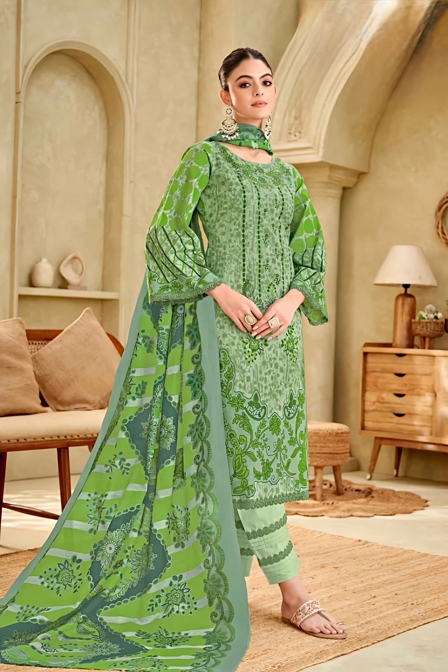 Naira Meadow Unstitched Pakistani Suit Set