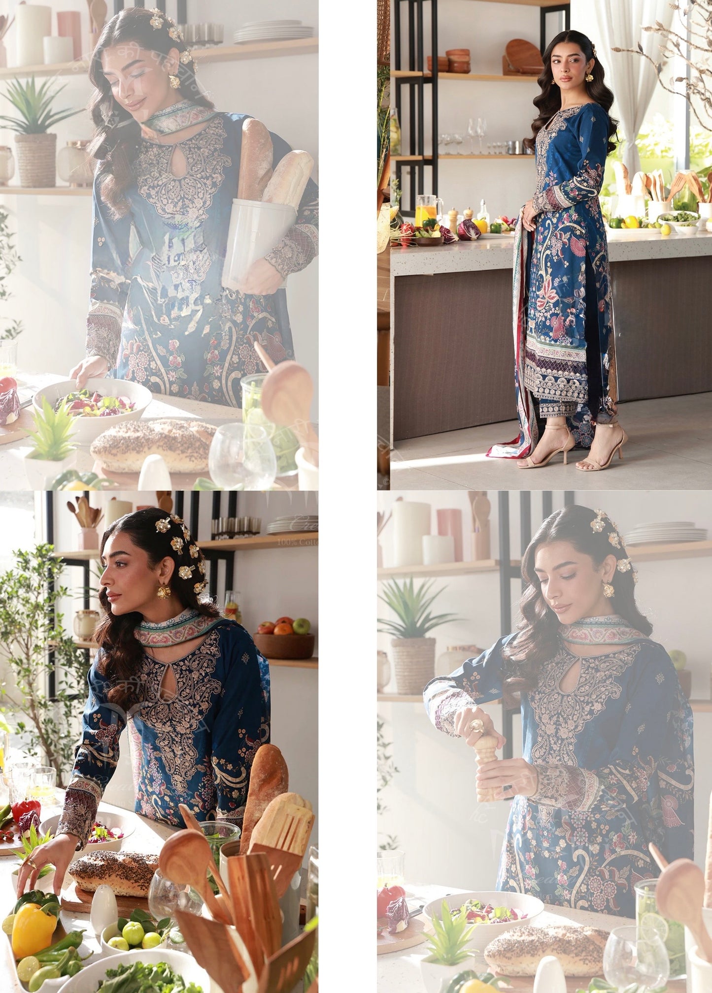 Meher Sapphire | Lawn Cotton Pakistani Suit Set