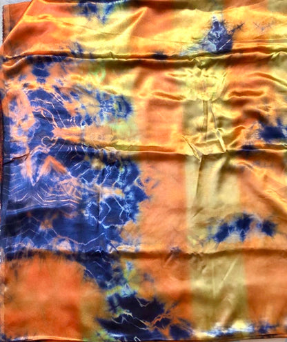 Sunfire Sapphire Luxe Satin Saree