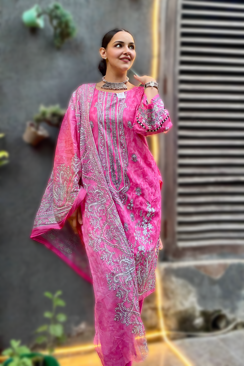 Meher Gulabi Noor | Lawn Cotton Pakistani Suit Set