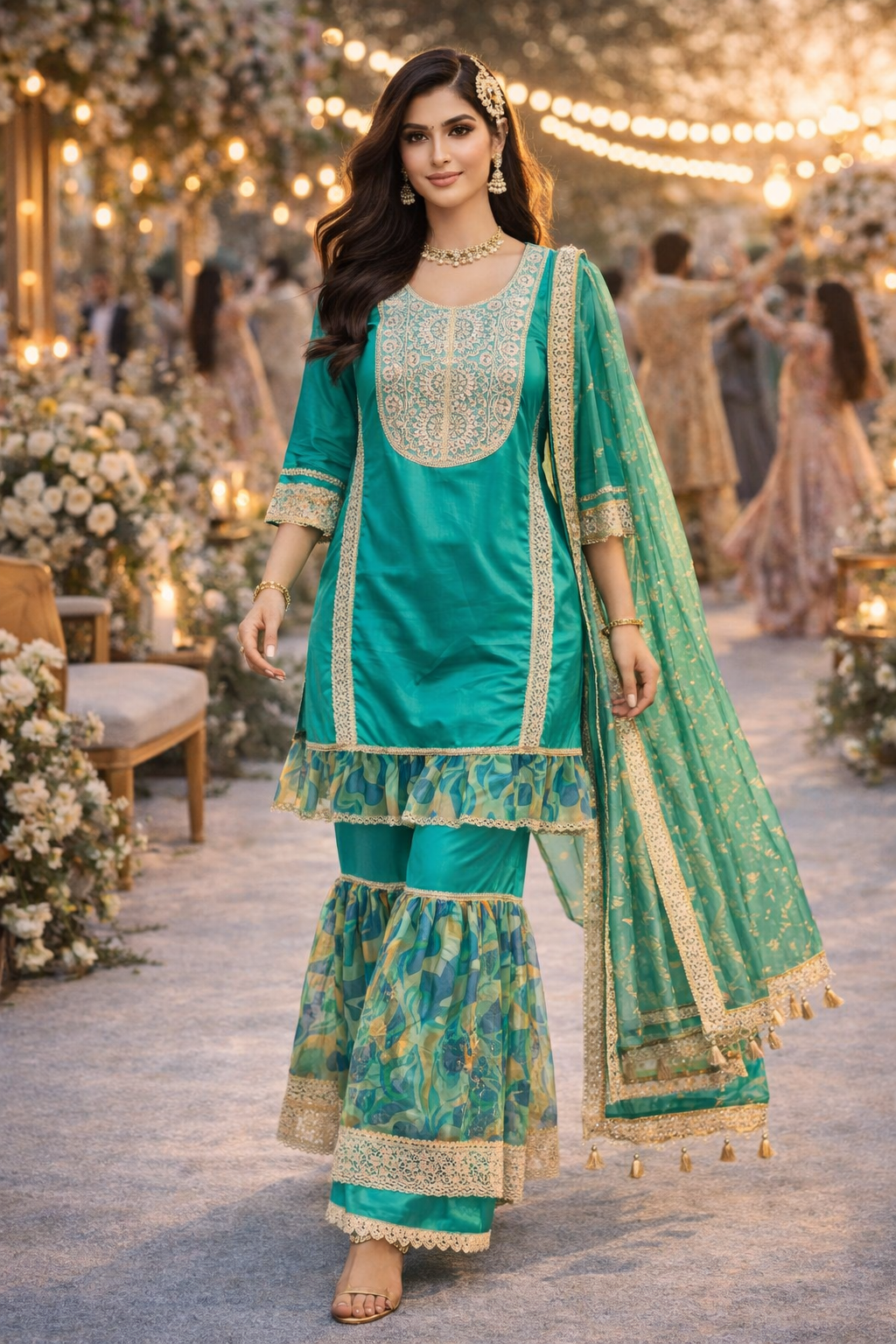 Noor Mahal Pakistani Sharara Set