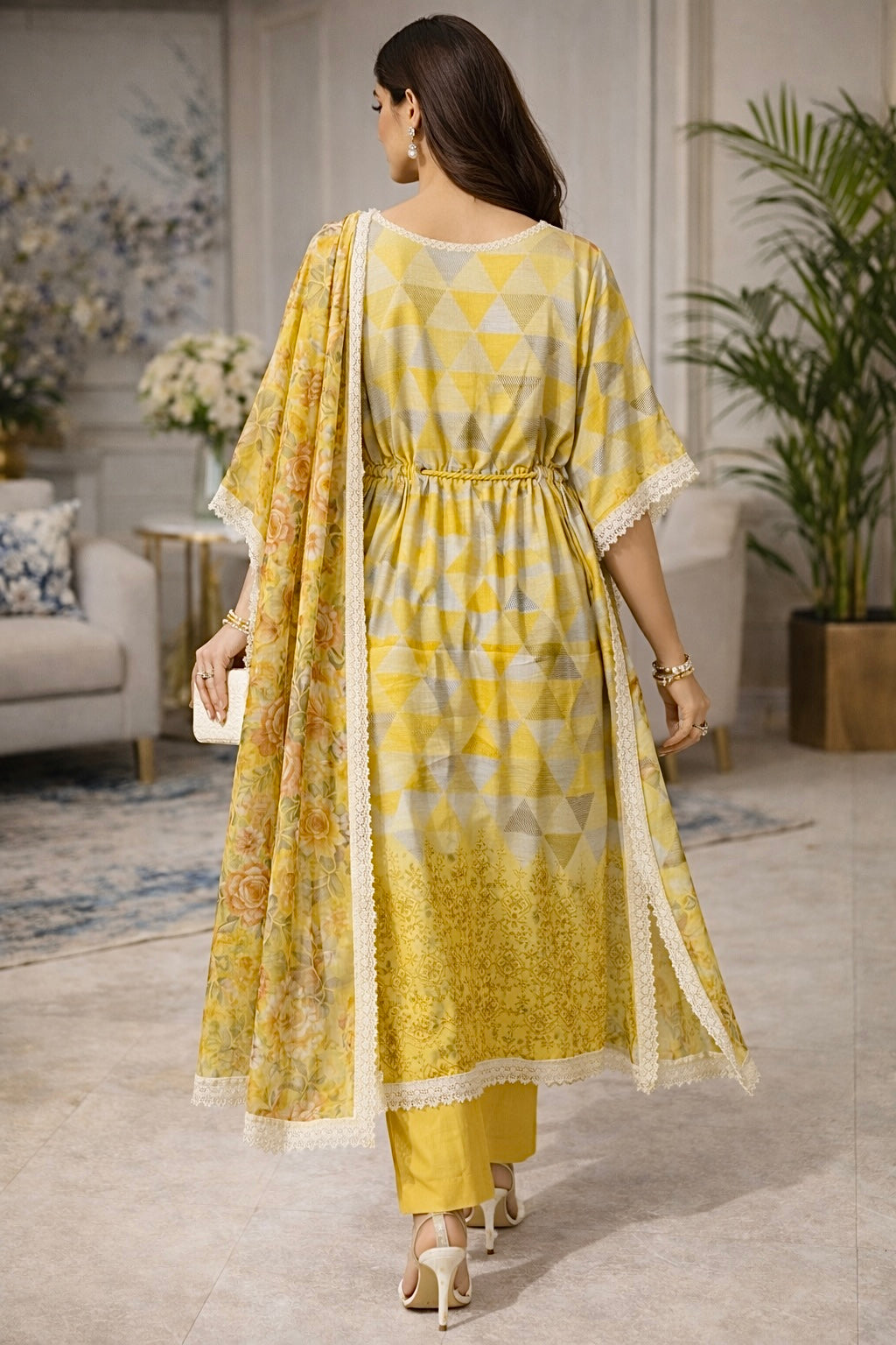 Saher Kaftan Suit Set