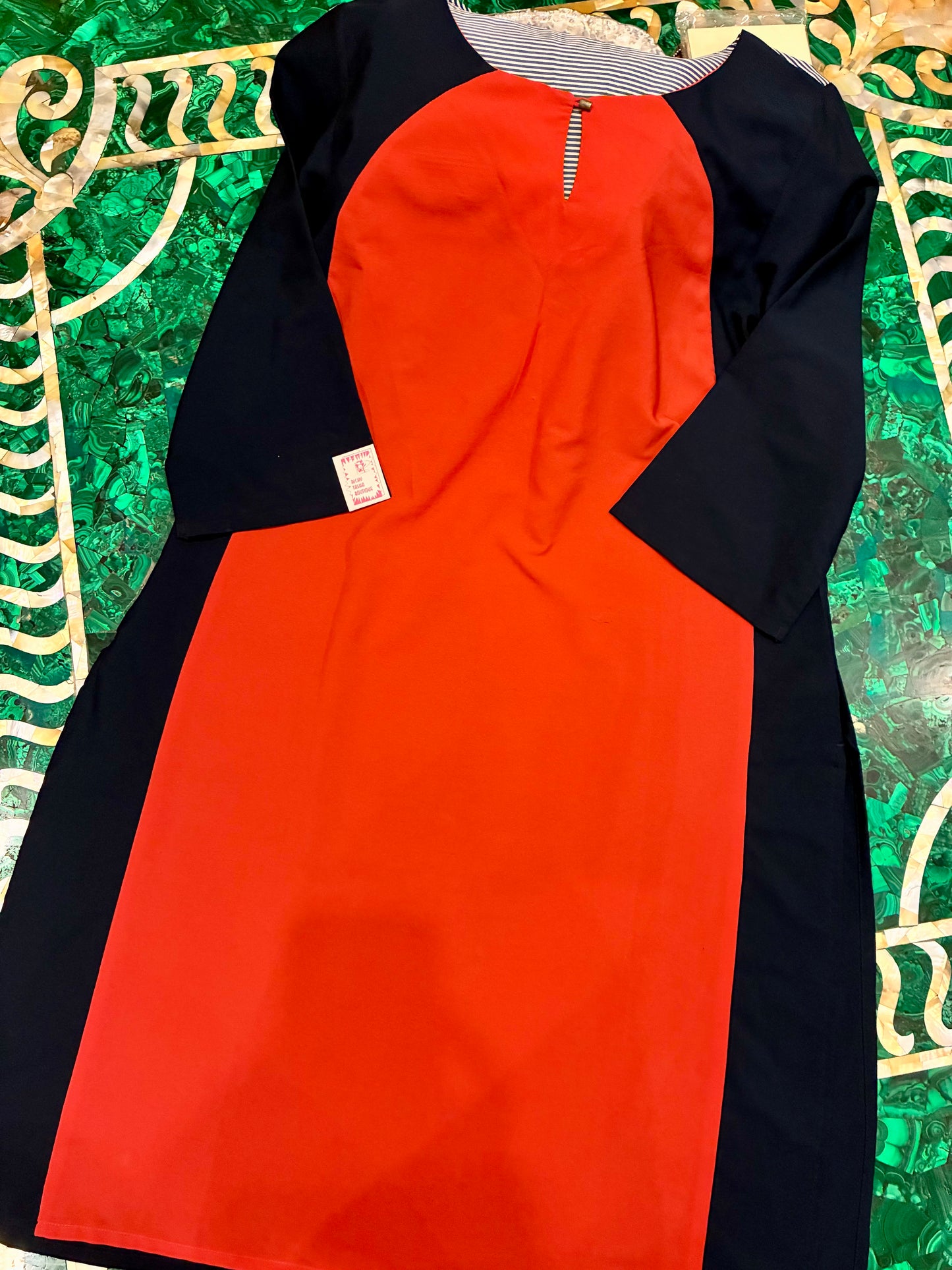 Navy Ember Longline Kurta Set