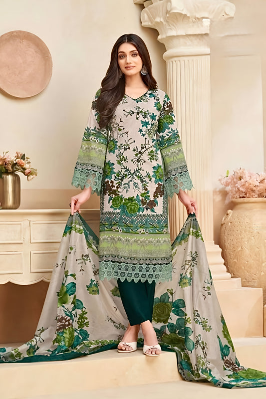 Noor-E-Zemana Emerald Garden Pakistani Suit Set