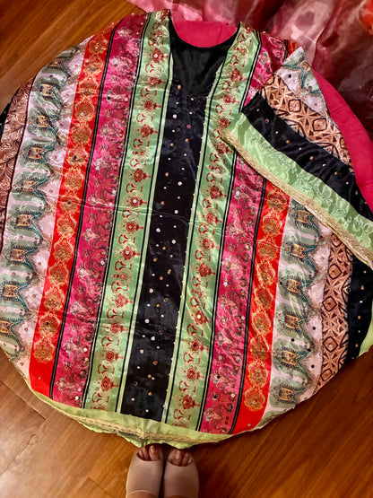 Multihue Crepe Kaftan