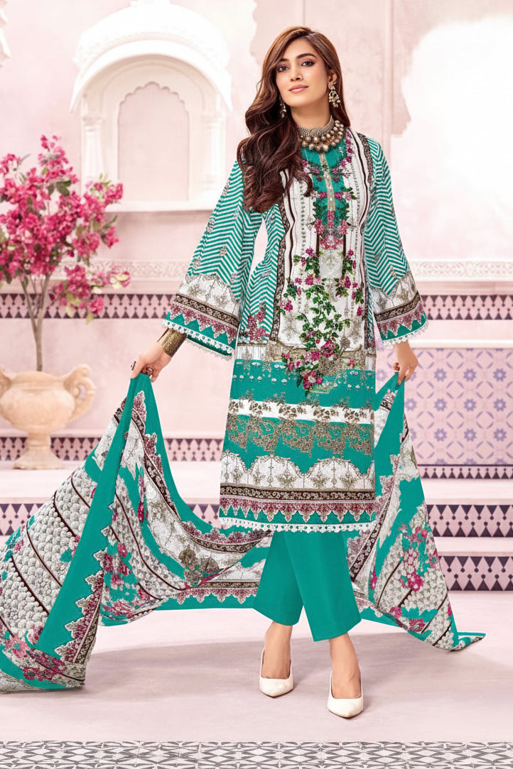 Bahaar Jade | Lawn Cotton Pakistani Suit Set