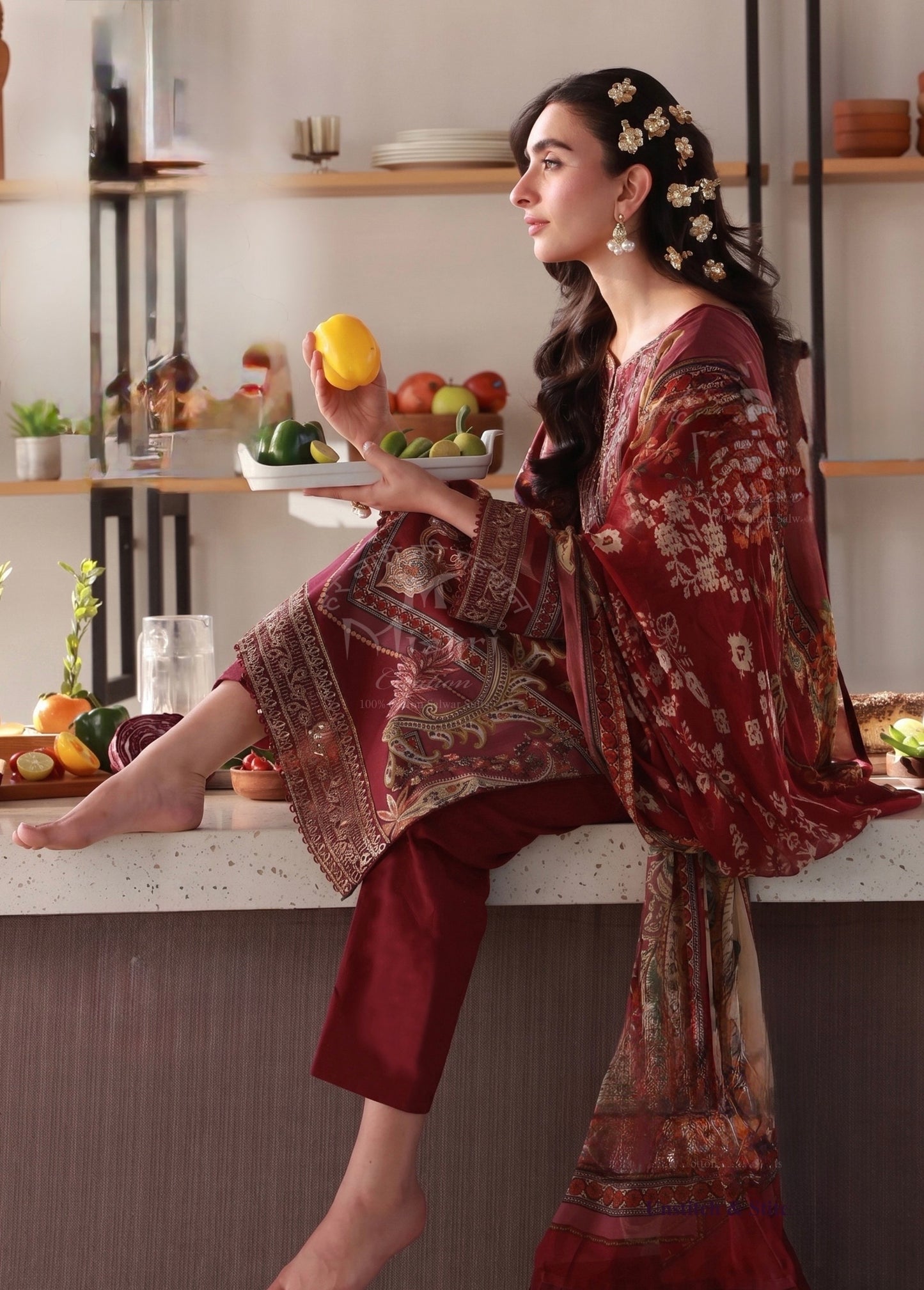 Aafreen Earthy Charm | Lawn Cotton Pakistani Suit Set