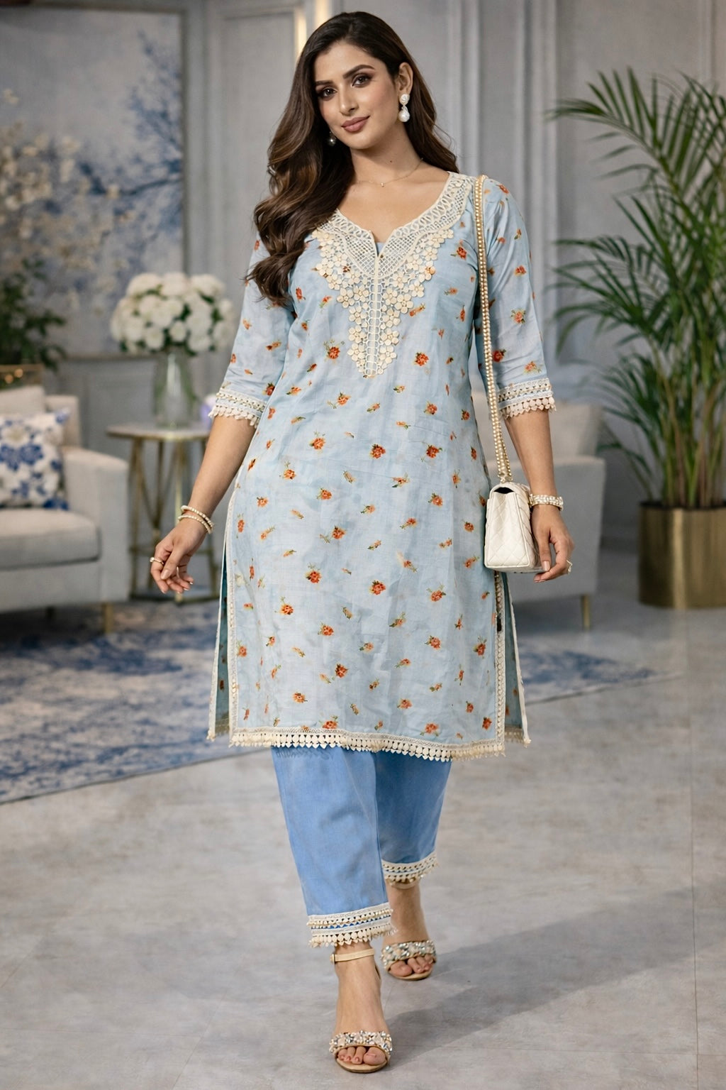 Pastel Bloom Kurta Set