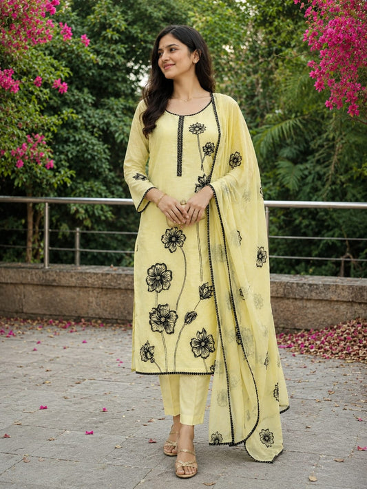 Wildflower Ink Kota Doria Suit Set