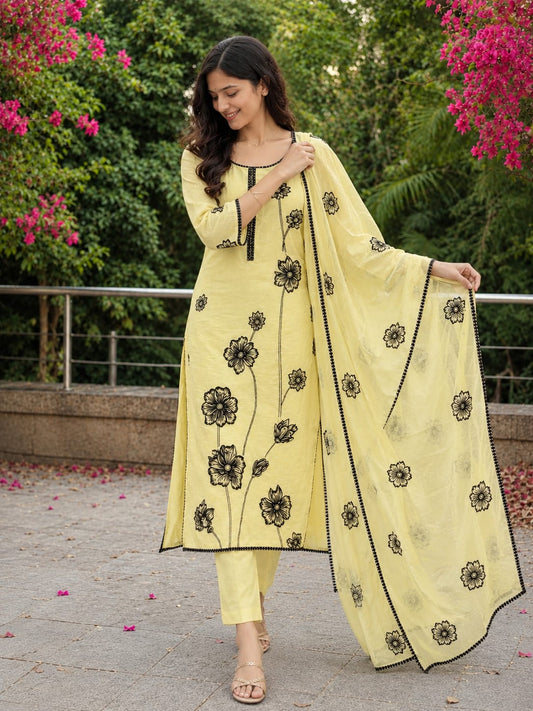 Wildflower Ink Kota Doria Suit Set