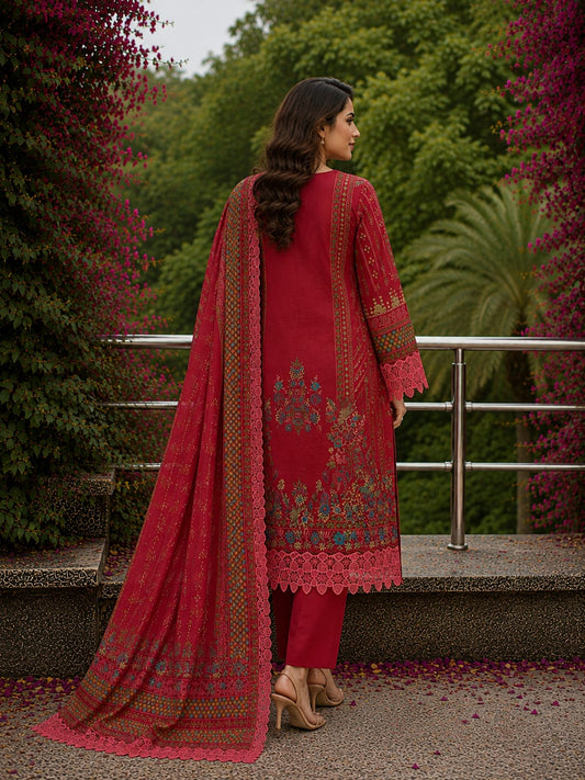 Noor-E-Zahra | Lawn Cotton Pakistani Suit Set