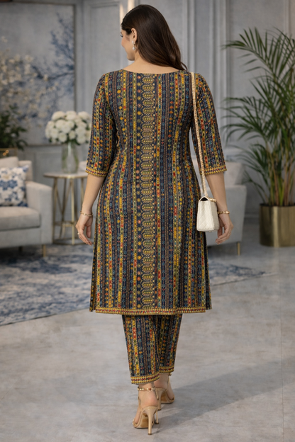 Tribal Tapestry Cotton Kurta Set