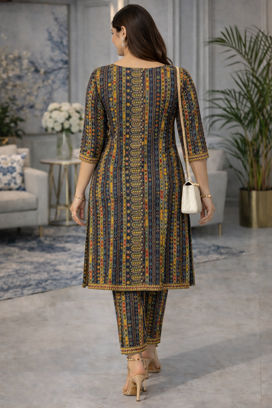 Tribal Tapestry Cotton Kurta Set