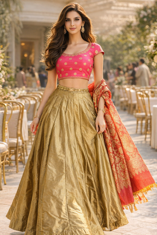 Sunehri Gulab Golden Blush Lehenga Set
