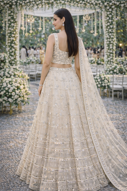 Ivory Bloom Festive Lehenga Set