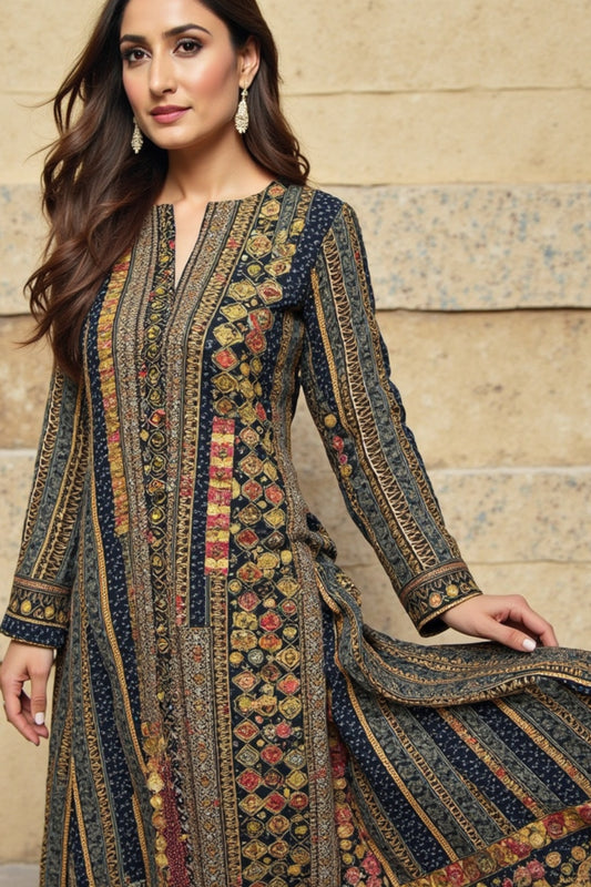 Tribal Tapestry Cotton Kurta Set