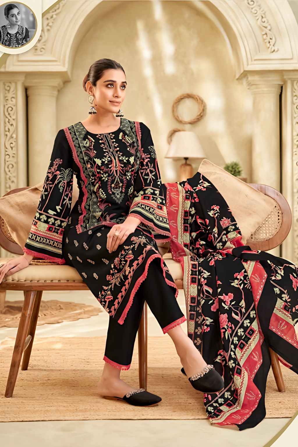 Noor-E-Gulbahar Unstitched Pakistani Suit Set