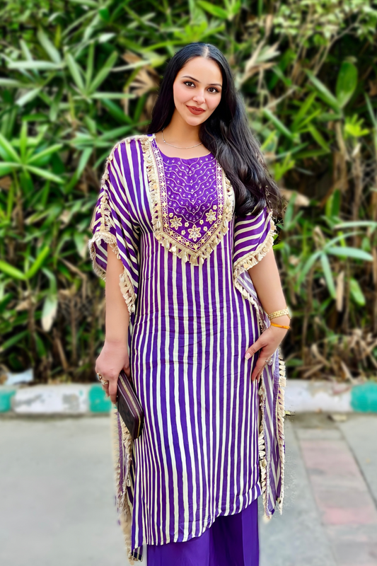 Aurelia Purple Luxe Kaftan