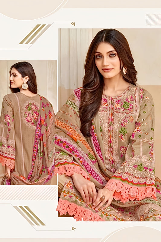 Noor Sand Bloom Pakistani Suit Set