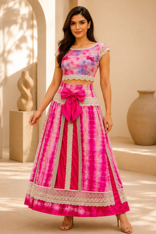 Fuchsia Royale Pure Silk Ensemble