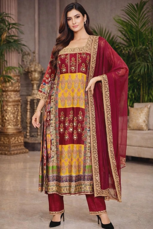 Ruhani Rang Mahal Firan Style Suit Set