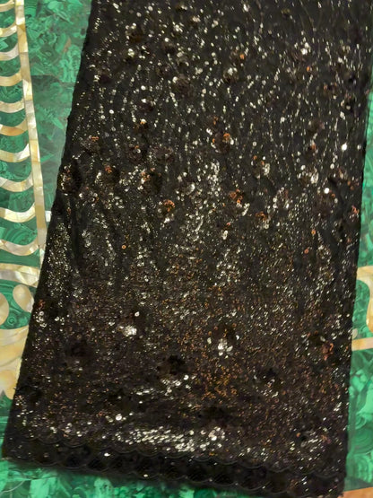 Noir Bloom Luxe Net Saree