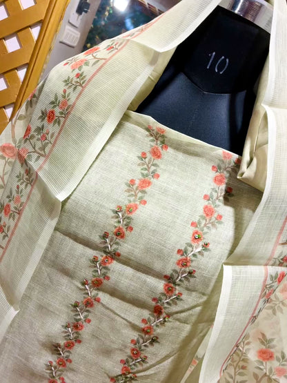 Vanraj Garden Kota Doria Embroidered Suit Set