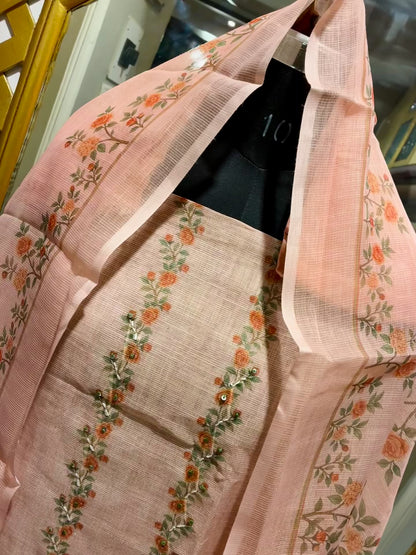 Vanraj Garden Kota Doria Embroidered Suit Set